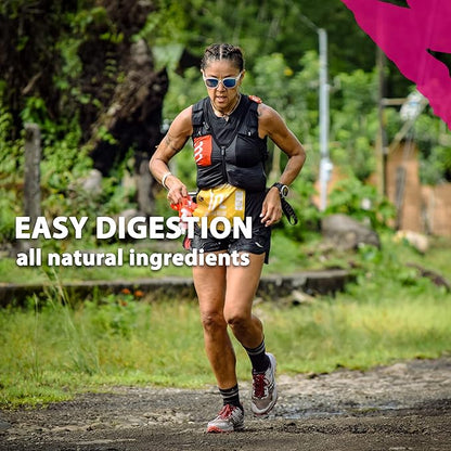 MOUK Energy Workout & Sports Nutrition Energy Gel - Dragon Fruit Flavor All Natural with Whole Chia Seeds | Easy Digestion, Vegan, Gluten Free, Essential Electrolyte | 1.38 Ounce (Pack of 10)