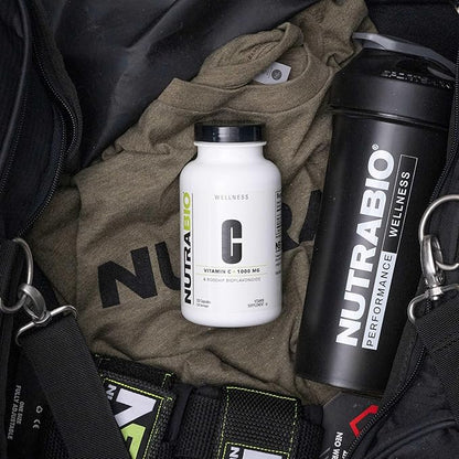 NutraBio Vitamin C with Rose HIPS - Supports Healthy Bones, Teeth and Gums, Immune Function - No Fillers or Excipients - (120 Capsules, 1000mg of Vitamin C per Capsule)