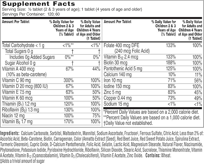 Flintstones Complet Size 60s Flintstones Complete Childrens Multivitamin Supplement Chewable Tabs 60ct