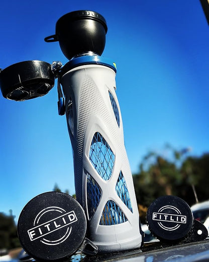 Small & Large 2-Pack Portable Protein Supplement Funnels, Great for Pre-Workout, BCAA's, and Protein Powder. Easy & Mess Free Container for Workout, Travel, to-Go, Fitness, WOD.