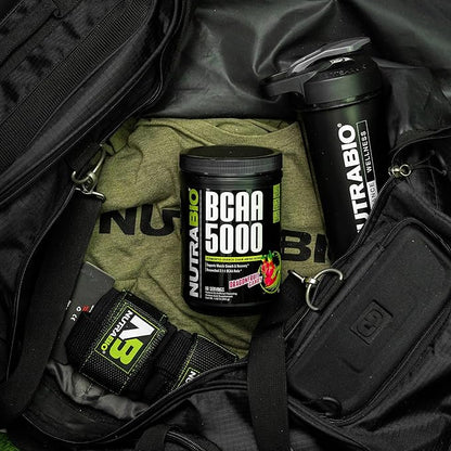 NutraBio BCAA 5000 Powder - Vegan Fermented BCAAs - Supports Lean Muscle Growth, Recovery, Endurance - 60 Servings - Dragonfruit Candy