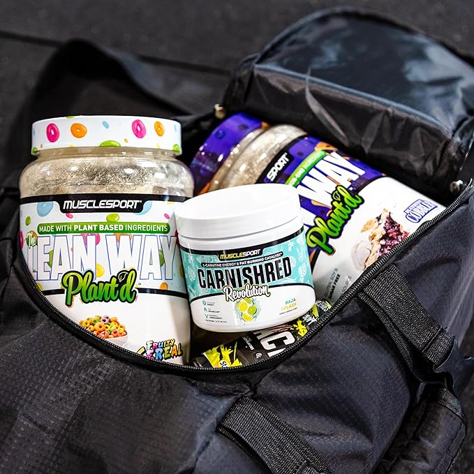 Musclesport Lean Way Plant Protein - Pea Protein and Brown Rice Protein Blend, with Added CLA, MCT and L-Carnitine - 20 Servings (Fruity Cereal)