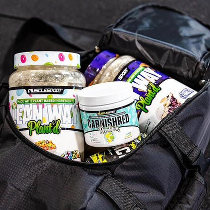 Musclesport Lean Way Plant Protein - Pea Protein and Brown Rice Protein Blend, with Added CLA, MCT and L-Carnitine - 20 Servings (Fruity Cereal)