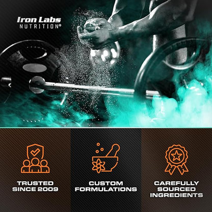 Iron Labs ZM6 - High Strength Zinc and Magnesium Supplement - 180 Vegetarian Capsules (3 Month Supply) - Super Enhanced Zinc Magnesium Aspartate and B6 Complex