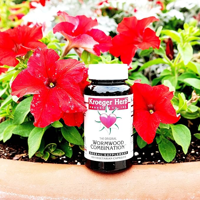 Kroeger Herb, Wormwood Herb, Black Walnut Wormwood, Clove, Quassia, Worm Wood Detox Cleanse - Wormwood Capsules, Non-GMO, Gluten Free, No Preservatives or Fillers - 200 Capsules, Made in USA