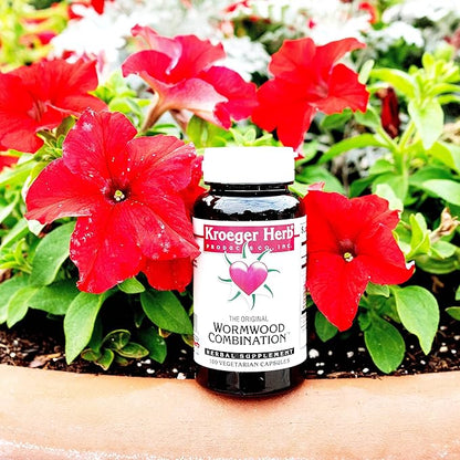 Kroeger Herb, Wormwood Herb, Black Walnut Wormwood, Clove, Quassia, Worm Wood Detox Cleanse - Wormwood Capsules, Non-GMO, Gluten Free, No Preservatives or Fillers - 200 Capsules, Made in USA