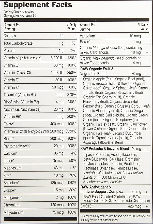 Garden of Life Vitamin Code Raw 50 and Wiser Women's Multivitamin[2 packs of 240 each]