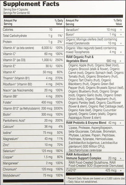 Garden of Life Vitamin Code Raw 50 and Wiser Women's Multivitamin[2 packs of 240 each]