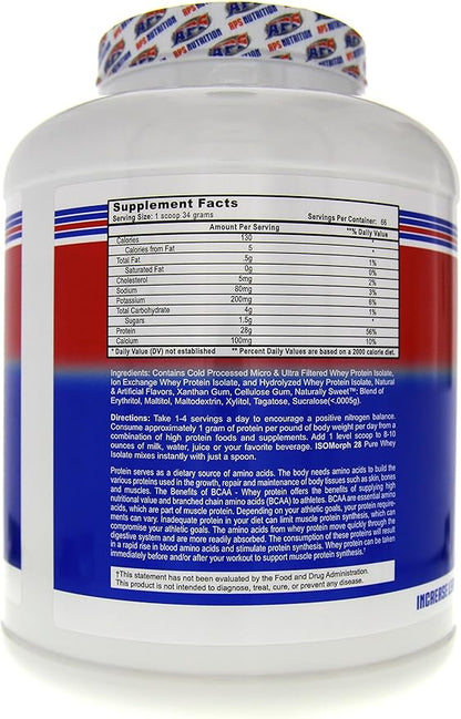 APS Nutrition Isomorph Protein Powder Supplement | Whey Protein Isolate | Ultra- Filtered | 28g Protein |Vanilla Ice Cream, 5 Pound (Pack of 1)