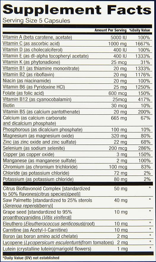 Evince Naturals Men's Daily Nutritional System, Multivitamin