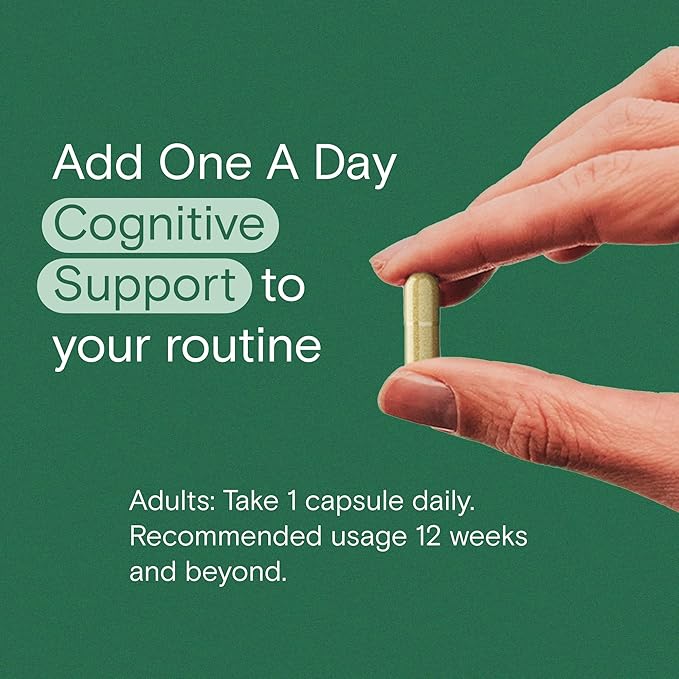 One A Day Cognitive Supplement – Brain Supplement to Support Cognitive Performance for Men and Women with Bacopa. Also includes Rhodiola, & Holy Basil, 30 Capsules (Packaging May Vary)