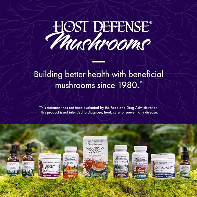 Host Defense MycoBotanicals Brain* Capsules - Brain Support Supplement with Lion's Mane, Reishi & Cordyceps Mushroom - Herbal Supplement for Memory & Focus Support - 60 Capsules (30 Servings)*