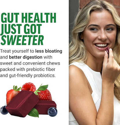 FORCE FACTOR Smarter Greens Superfood Chews, Greens and Superfoods with Probiotics, Antioxidants, and Fiber, Greens Supplement to Support Digestion, Nitric Oxide, and Energy, 60 Soft Chews