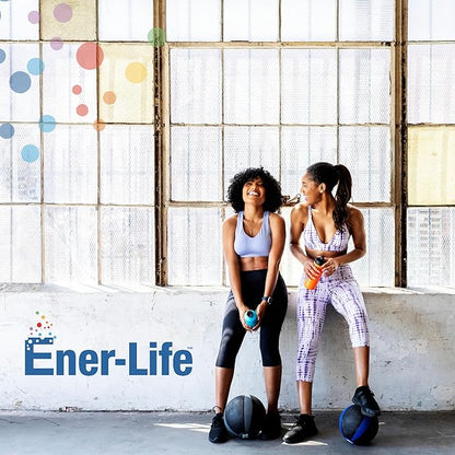 Ener-C Sugar Free Energy Lemon Ginger Multivitamin Drink Mix Vitamin C 1000mg & Electrolytes - Natural Immunity Support with Real Fruit Juice Powders - Non-GMO Vegan & Gluten Free - 60 Count