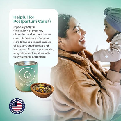 Vaginal Steam Herbs Blends V Steam Kit for Cleansing, Regulating, and Balancing, Postpartum Care Up to 11 Steams, Made in USA