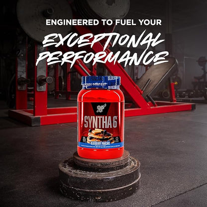 BSN SYNTHA-6 Whey Protein Powder, Milk Isolate Protein Powder with Micellar Casein, Blueberry Pancake, 28 Servings (Packaging May Vary)