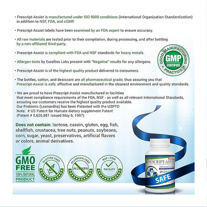 Prebiotics & Probiotics for Digestive & Immune Health with Pea Protein Advanced - Plant-Based 28 Strains Soil Microflora - Vegan, Supports Muscle Recovery & Gut Health, 60 Capsules by Prescript Assist