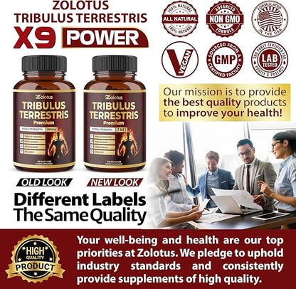 Tribulus Terrestris Supplement for Men & Women, 5-Month Supply with Ashwagandha, Panax Ginseng, Saw Palmetto, Maca, Shilajit, 150 Count