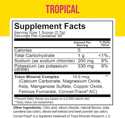 Dr. Price Electrolytes Powder No Sugar - Electrolyte Mix - Hydration Drink - Keto Electrolytes - Fasting Electrolytes - Water Enhancer, Non-GMO, Gluten Free, Sports Drink - 90 Servings - Tropical