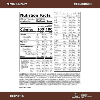 SlimFast High Protein Chocolate Bundle- 12 Count of Chocolate High Protein Meal Replacement Shakes (20g Protein) with 26 Servings of Chocolate High Protein Powder Mix (20g Protein)