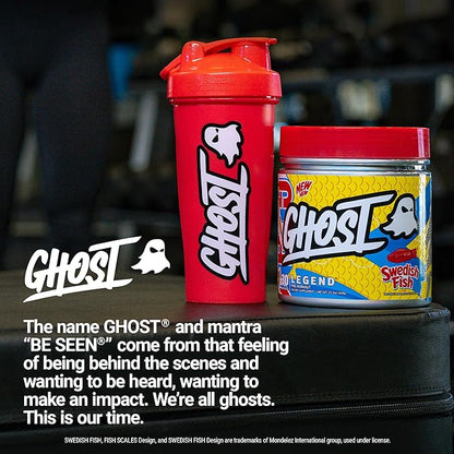 GHOST Legend V4 Pre-Workout Powder, Swedish Fish - 30 Servings – Pre-Workout for Men & Women with Caffeine, Choline, L-Citrulline, & Beta Alanine for More Pumps, Energy & Focus - Vegan Friendly