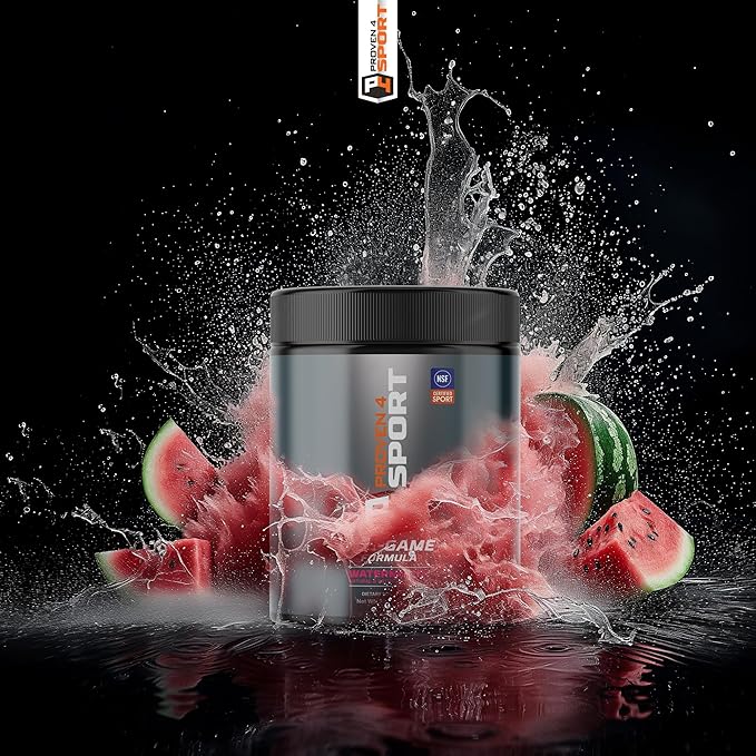 Proven4 Pre Workout Powder for Men and Women with Creatine - Beta Alanine - Caffeine NSF Certified preworkout Energy Supplement Watermelon 30 Servings