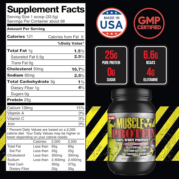 Whey Protein Powder [10 lbs/Pack of 1]– Peanut Butter-Chocolate Protein, Cold Filtered, 25g Pure Protein, 6.6g BCAAs/Serving (Packaging May Vary)