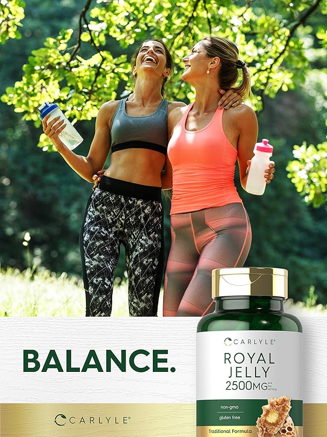 Carlyle Royal Jelly Capsule | 2500mg | 120 Count | Non-GMO and Gluten Free Formula | Traditional Supplement