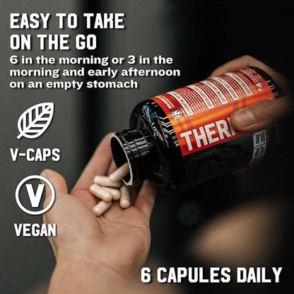 Iron Kingdom Thermo Cuts Thermogenic Burner - Metabolism Booster for Intense Energy Focus & Burn - L-Carnitine & Caffeine Pre Workout Supplement for Men & Women - 180 Capsules