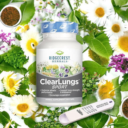 Clear Lungs, Respiratory Support for Better Lungs Plastic Measuring Spoon, Herbal Lung Cleanse for Athletes, Ideal for Fitness Enthusiasts, Pack of 1, 60 Capsules