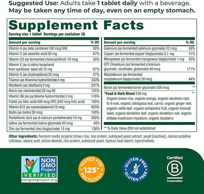 MegaFood One Daily Mens Multivitamins - Multivitamin for Men - Vitamin C, Vitamin D3 & Vitamin B12 - Muscle, Energy Metabolism & Immune Support - Vegetarian, Gluten Free - 36 Tablets, 36 Servings