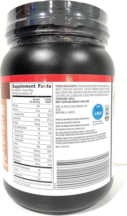 Elevation by Millville Chocolate Protein Powder 32oz, pack of 1