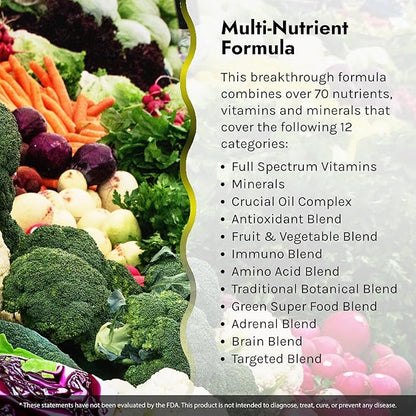 Irwin Naturals Men's Living Green Liquid-Gel Multi - 70 Essential Nutrients, Full-Spectrum Vitamins, Wholefood Blend - Targeted Adrenal & Brain Support - 120 Liquid Softgels