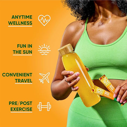 IQMIX Sugar Free Electrolytes Powder Packets - Hydration Supplement Drink Mix with Keto Electrolytes, Lions Mane, Magnesium L-Threonate, and Potassium Citrate - Peach Mango (20 Count)