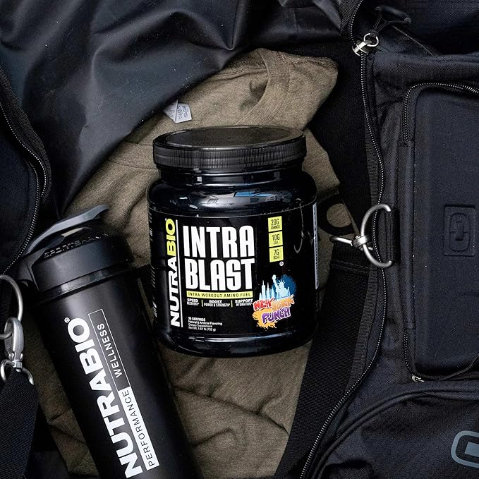 NutraBio Intra Blast BCAA EAA Electrolyte and Hydration Powder - Amino Acid Supplement, EAA/BCAA Powder - Non-GMO and Gluten Free - New York Punch - 30 Servings