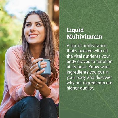 Earth Harmony Liquid Multivitamins for Women & Men (Tropical Berry Flavor) - 30+ Liquid Vitamins, Minerals & Organic Antioxidant Blend - Morning Multivitamin for Immune Support and Energy - 32 Fl Oz