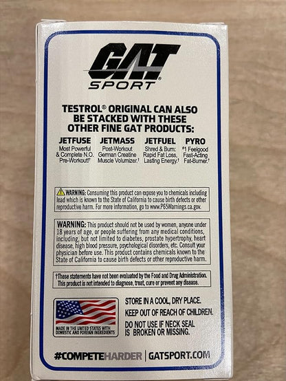 GAT Sport Testrol Original Test Booster | Male Performance, Vitality, Tribulus, Zinc, Magnesium | 60 Capsules