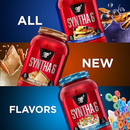 BSN SYNTHA-6 Whey Protein Powder with Micellar Casein, Milk Isolate, Cinnamon Toaster Pastry, 28 Servings (Packaging May Vary)