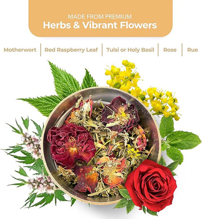 Yoni Steam Herbs Creativity Blend, Receptivity & Fertility Yoni Herbs for Cleansing and Toning, Use in V Steam Seat or Sitz Bath, Up to 11 Steams, 1.5 oz - Leiamoon