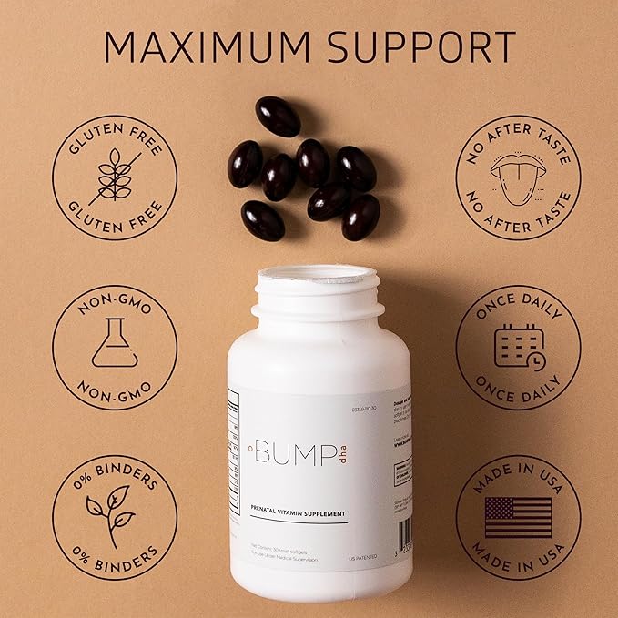 Premium Prenatal Vitamins [10 Powerful Ingredients] with DHA, EPA, Folate and Vitamin B12, All Natural Pregnancy Supplement for Fetal Development and Pregnancy Support, 30 Softgels