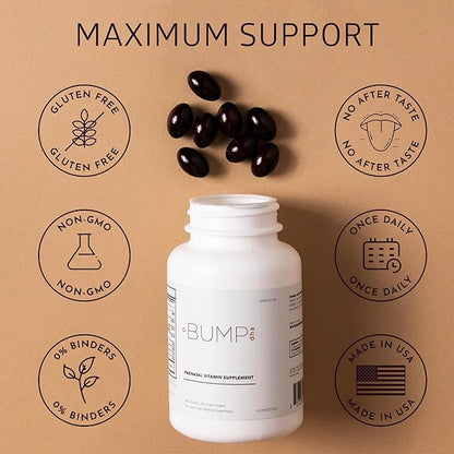 Premium Prenatal Vitamins [10 Powerful Ingredients] with DHA, EPA, Folate and Vitamin B12, All Natural Pregnancy Supplement for Fetal Development and Pregnancy Support, 30 Softgels