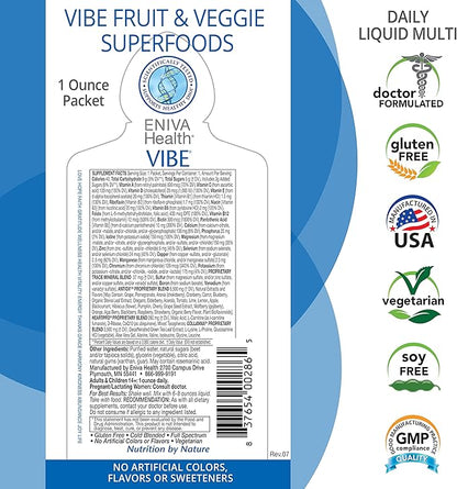 Health Vibe Liquid Multivitamins Mineral Supplements with Vitamins A, B12, C, D, E & Amino Acids | Fruits and Veggies Daily Supplement for Women & Men | Doctor Formulated | USA Made
