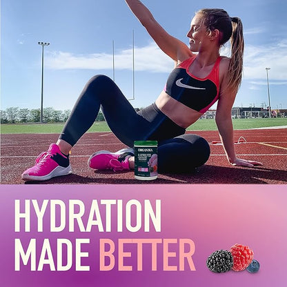 Organika Electrolytes + Enhanced Collagen- Wildberry Flavor- Sugar-Free Hydration + Protein 360 Gram - 30 Servings