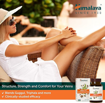 Himalaya VeinCare for Healthy Vein Walls and Rectal Comfort, 300mg, 60 Capsules, 1 Month Supply