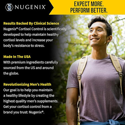 Nugenix Cortisol Control - Cortisol Manager and Adrenal Support Supplement for Men, 60 Capsules
