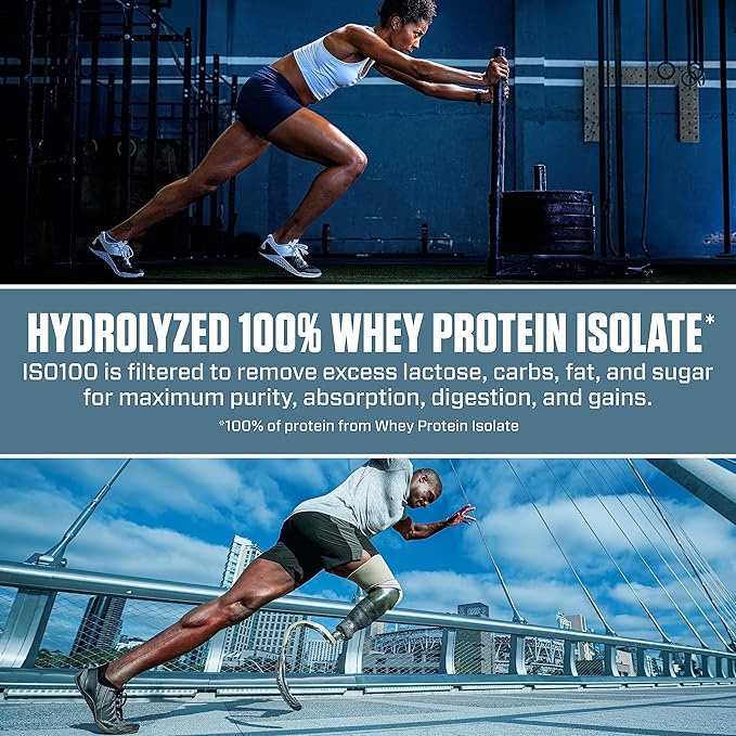Dymatize ISO 100 Whey Protein Powder with 25g of Hydrolyzed 100% Whey Isolate, Chocolate Peanut Butter, 5 Pound