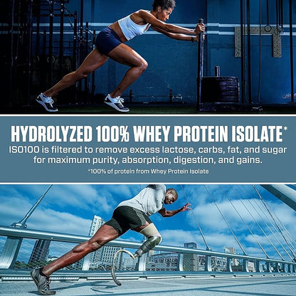 Dymatize ISO 100 Whey Protein Powder with 25g of Hydrolyzed 100% Whey Isolate, Chocolate Peanut Butter, 5 Pound