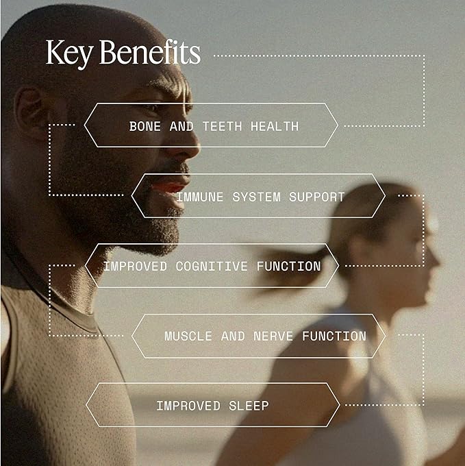 Magnesium Glycinate, Zinc Glycinate & Vitamin D3 - Triple Action for Immune, Muscle, and Bone Health, High Absorption Formula, 90 Count (Pack of 1)