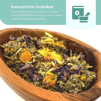 Vaginal Steam Herbs Blends V Steam Kit for Cleansing, Regulating, and Balancing, Postpartum Care Up to 11 Steams, Made in USA