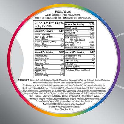 Centrum Silver Men's 50+ Multivitamin with Vitamin D3, B-Vitamins, Zinc for Memory and Cognition - 200 Tablets